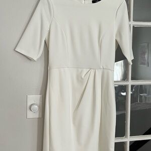 Lulu's Classic White Long Sleeve Dress